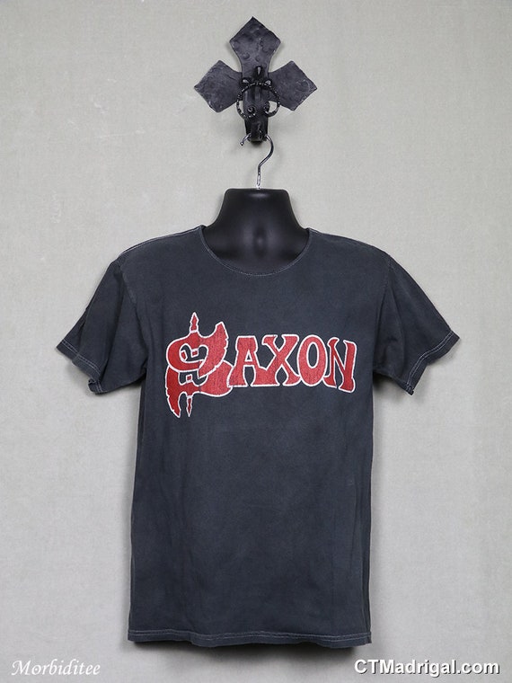 LONG SLEEVE BLACK T-SHIRT SAXON WHEELS OF STEEL'80 NWOBHM IRON MAIDEN SHORT LONG SLEEVE BLACK T-SHIRT SAXON WHEELS OF STEEL'80 NWOBHM IRON MAIDEN SHORT