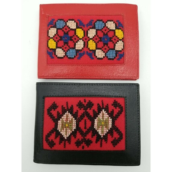 2 Wallets Coin Purses Wallets with Needlepoint In… - image 7