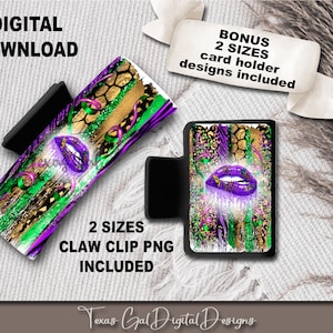 mardi gras hair clip