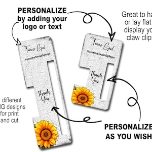 Haarclip-displaykaarten PNG, Personaliseer displaykaarten Png, grote en kleine haarclip-displaykaarten PNG, print en knip PNG, digitale download