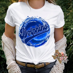 T-shirt Dolfijnen Blauwe Tie Dye School Geest Sublimatie Digitale Download PNG