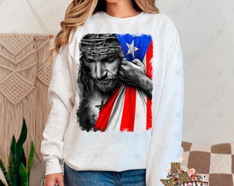 Jesus Puerto Flag PNG, T-shirt, PNG, Sublimation PNG, Digital Download