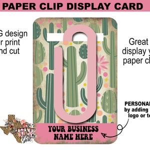 Paperclip-displaykaarten png, personaliseer displaykaarten png, grote paperclip-displaykaarten png, afdrukken en snijden png, digitale download