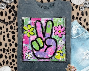 Signe de la paix rétro, Hippie Peace, tendance, BCBG, téléchargement numérique