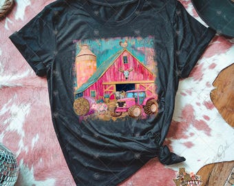 Cute Farm PNG, Farm Png, Trendy Png, Barn Png, Summer T-shirt Png, Tractor Png, Digital Download