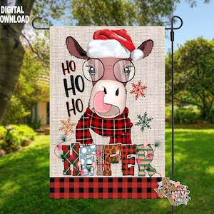 Christmas Garden Flag, Sublimation Digital Download, Garden Flag JPG