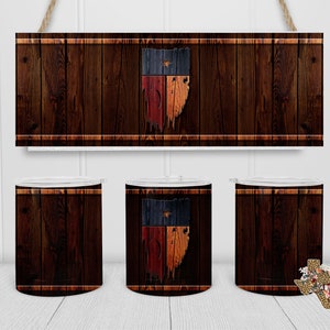 Wood Texas Flag Low Ball 10oz Straight Sublimation Design PNG Instant DIGITAL ONLY