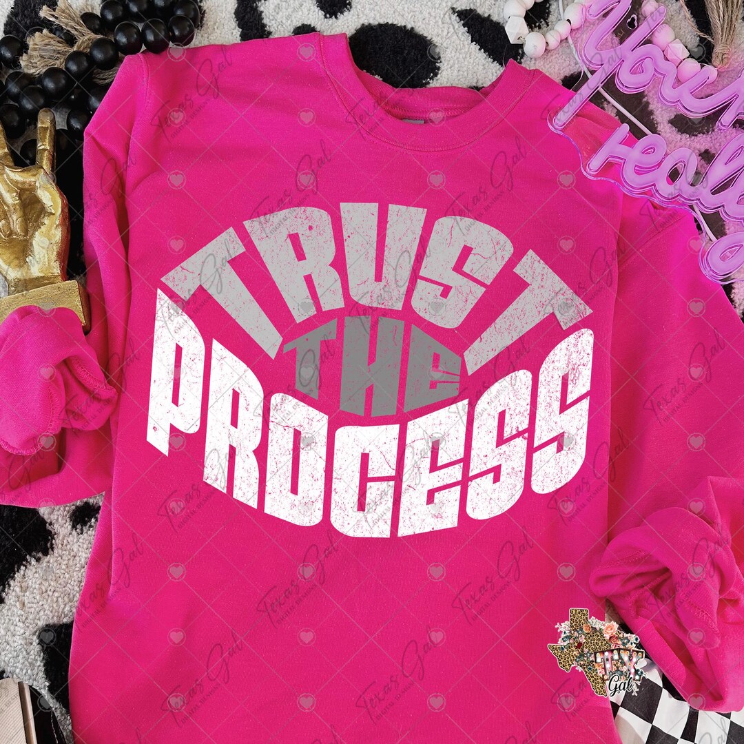 Trust the Process, Christian, Inspirational, Trendy, Hand Drawn ...
