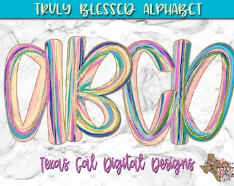 Alphabet PNG, peint, Alpha Bundle, Doodle lettres, usage commercial, Alpha PNG dessiné à la main, tendance, police de l'alphabet imprimable