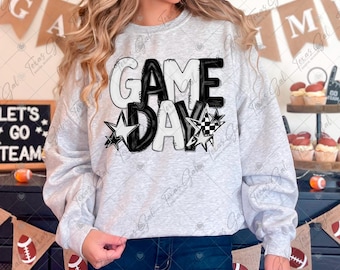 Día del juego PNG, Fútbol retro a cuadros PNG, Deportes, Mamá futbolista PNG, Temporada de touchdowns, Coqueta de fútbol, Espíritu escolar PNG, Moda PNG