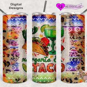 Margarita Tumbler Wrap, Taco Tumbler PNG, Cinco De Mayo Tumbler, Mexico Tumbler Wrap, Sublimation Tumbler Wrap, Digital Download