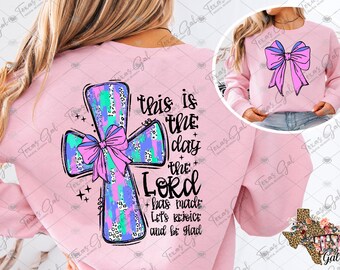 This Is The Day The Lord Has Made PNG, Hand Drawn Cross Png, Watercolor Cross PNG, Religious Png, Christian Png, Digital Download