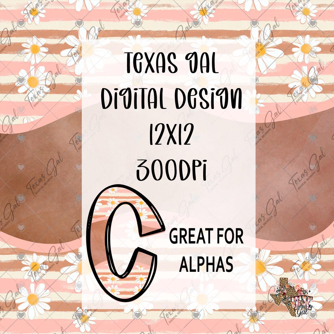 Daisies Digital Paper, Alphabet Digital Paper, Background Scrapbook ...