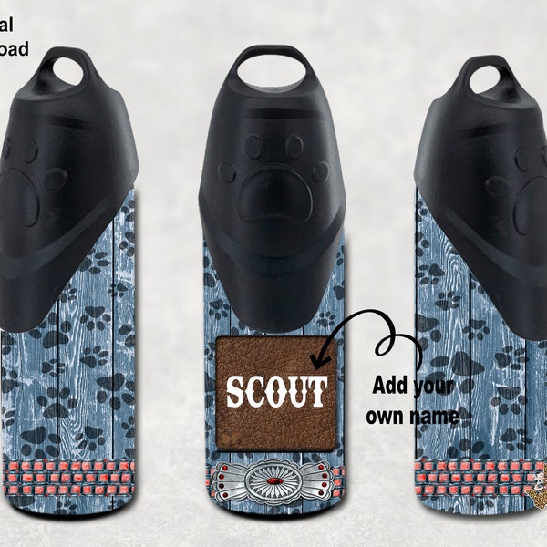 Pet Water Bottle, Portable Pet Water Bottle, Personalize Pet Gift, Instant Download Digital Design PNG