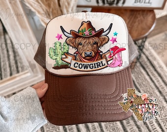 Cowgirl Retro Faux Hat Patch PNG, Trucker Hat Patch Png, Faux Embroidery Hat Patch Png, Hat Patch PNG, Trendy PNG, Hat Bar, Digital Download