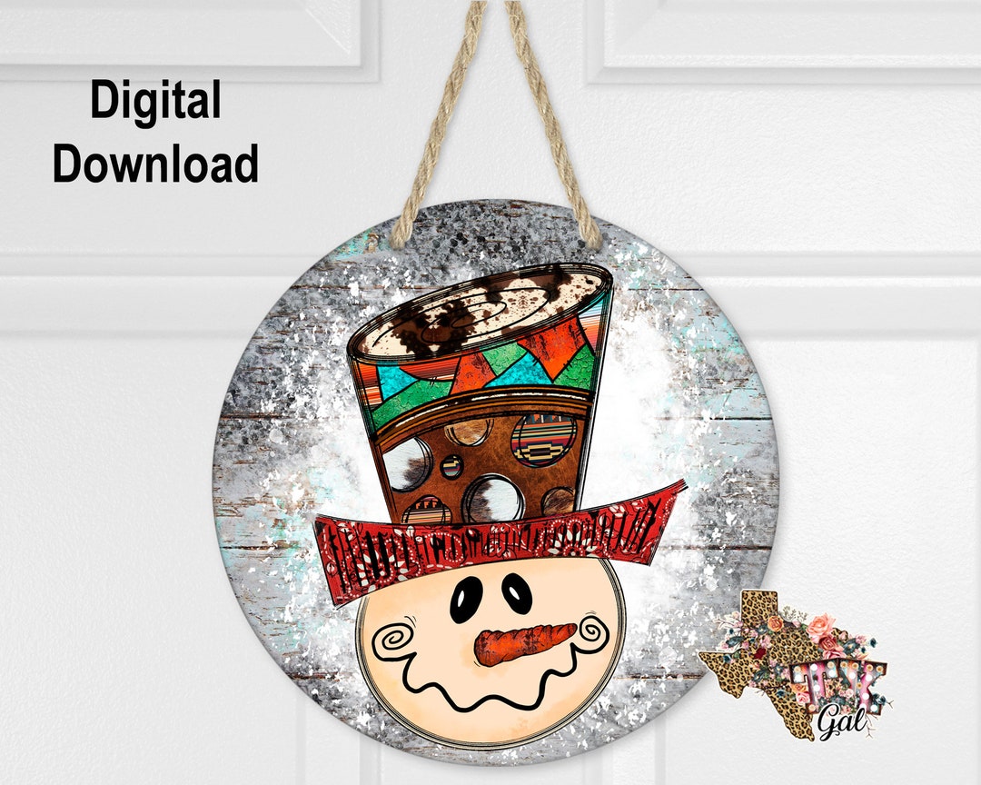 Round Sublimation Door Hanger Christmas Design for Hardboard Blanks ...