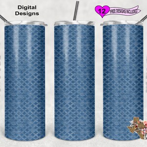 Blue Tumbler Wrap, Blue Tumbler Design, 20oz Sublimation Tumbler Design, Digital Download