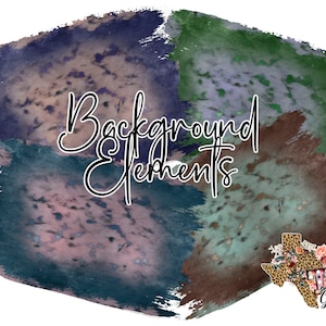 Aquarel Achtergrond Splash Element Clipart Digitale Instant Download PNG Sublimatie