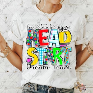 Teacher PNG, Teacher Sublimation Design, Head Start Teacher shirt, Sublimation Designs Downloads