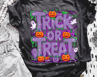 Trick Or Treat PNG, Halloween PNG, Spooky PNG, Trendy Halloween Png, Spooky Season Png, Funny Halloween Png, Trendy Png, Digital Download