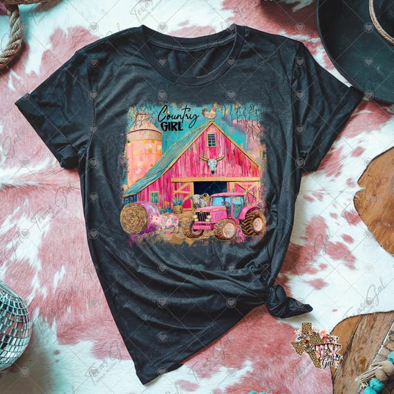 Country Girl PNG, Farm Png, Trendy Png, Barn Png, Summer T-shirt Png, Tractor Png, Digital Download