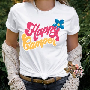 T-shirt Happy Camper Sublimation Digital Download PNG