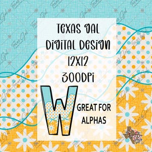 Carta digitale con pois e margherite, carta digitale con alfabeto, carta per scrapbooking con sfondo. PNG alla moda, download digitale istantaneo in formato PNG o JPG.
