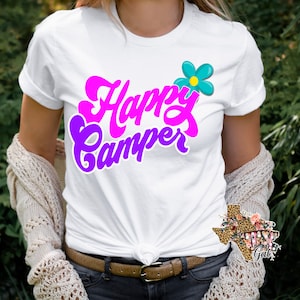 T-shirt Happy Camper Sublimation Digital Download PNG