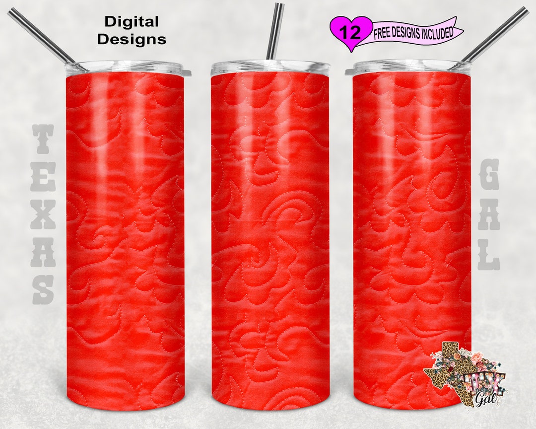 Orange Tumbler PNG, Orange Tumbler Wrap, Quilt Tumbler Wrap, 20oz