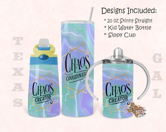 Tumbler design, bundle, 20 oz skinny tumbler design, 12 oz kid water bottle, sippy cup, tumbler, sublimation, digital download, PNG