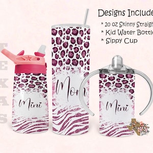 Tumbler design, bundle, 20 oz skinny tumbler design, 12 oz kid water bottle, sippy cup, tumbler, sublimation, digital download, PNG