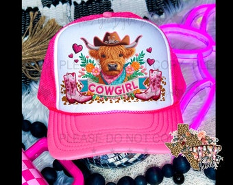 Cowgirl Retro Faux Hat Patch PNG, Trucker Hat Patch Png, Faux Embroidery Hat Patch Png, Hat Patch PNG, Trendy PNG, Hat Bar, Digital Download