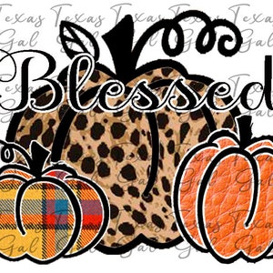 Kürbis, Herbst, Gesegnete PNG, Sublimation, digitaler Download