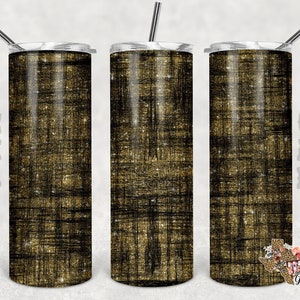 Bicchiere skinny da 20 once Design a sublimazione glitter nero e oro PNG Instant SOLO DIGITALE
