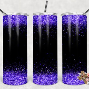 Bicchiere skinny da 20 once Glitter Sublimation Design PNG Instant SOLO DIGITALE