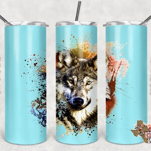 Wolf, 20 oz Skinny Tumbler, Sublimation Design, PNG, Instant DIGITAL ONLY