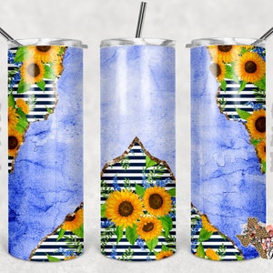 Sunflower, Tumbler design, 20 oz skinny tumbler design, tumbler, sublimation, digital download, PNG