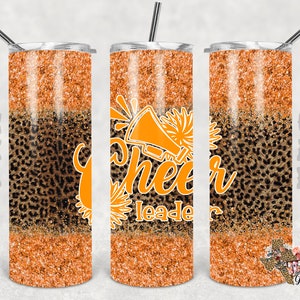 Cheerleader Glitter Tumbler Wrap, Cheer Tumbler, diseño de vaso delgado de 20 oz, vaso, sublimación, descarga digital, PNG