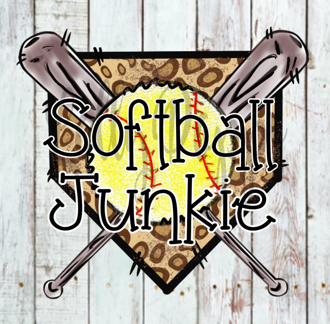 Softball Junkie, Softball, Leopard, Sports, PNG, Sublimation, Digital