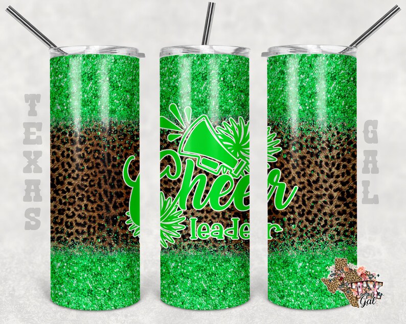 Tumbler Design Cheerleader Cheer 20 Oz Skinny Tumbler Etsy