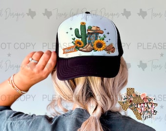 Howdy Retro Faux Hat Patch PNG, Trucker Hat Patch Png, Faux Embroidery Hat Patch Png, Hat Patch PNG, Trendy PNG, Hat Bar, Digital Download