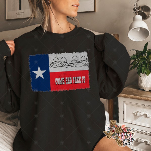 Texas Flag PNG, Texas Flag With A Barbed Wire PNG, Come And Take It PNG, Digital Download For T-shirt Mug Totes