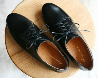 Leather Oxford Women Shoes, Flats Handmade, Comfortable Flats, Leather flat shoes, Soft leather