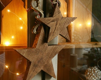Handmade Rustic Wooden Stars