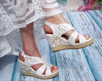 boho wedding wedges