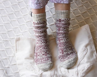 Norwegian Socks , Quality Socks made of 80% merino wool, Unisex Socks