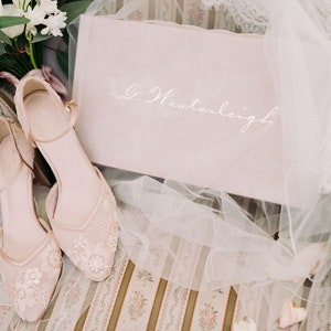Lace shoes, Wedding shoes for bride, Bridesmaids shoes, Nude Floral Lace Shoes, Handmade Bridal Shoes, image 2