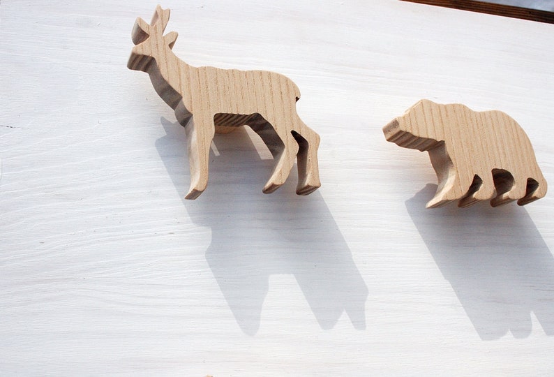 Wooden Animal Knobs for Nursery Drawers or Etsy