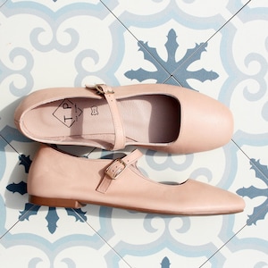 Mary Jane Shoes Women, Leather Flat Ballerinas, Casual Leather Shoes,  Mary Jane's, Genuine Leather