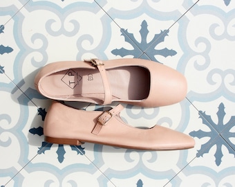 Mary Jane Shoes Women, Leather Flat Ballerinas, Casual Leather Shoes,  Mary Jane's, Genuine Leather